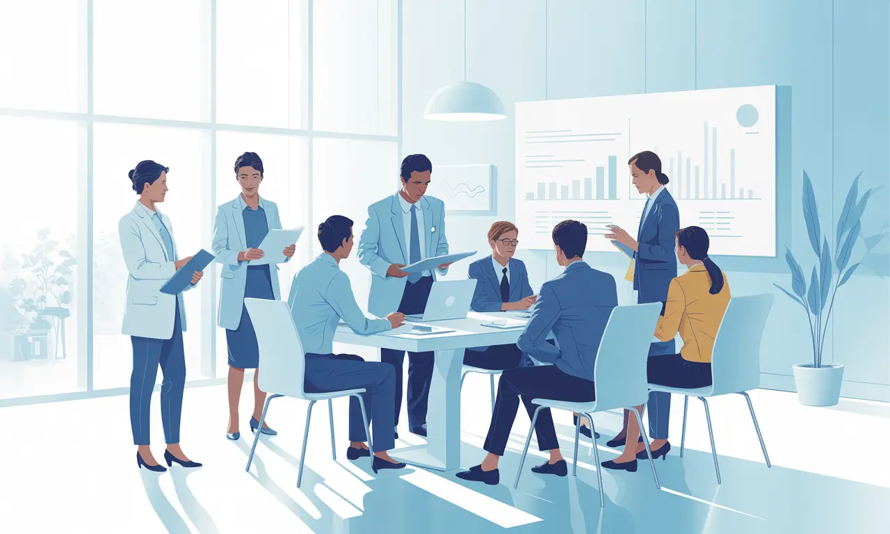 Team meeting — strategy and transformation workshop